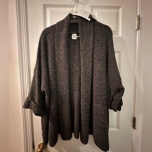 AKEMI + KIN Charcoal Gray Wool Kimono Sweater
